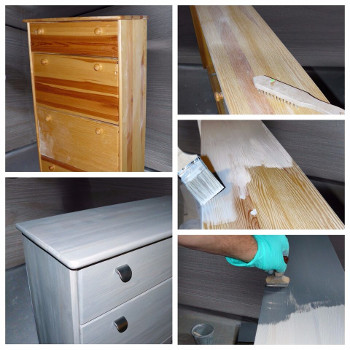 Pomysł na odnowienie sosnowej szafki na buty