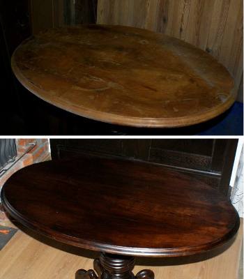 Renowacja blatu stolika kawowego, czyli kładziemy nową okleinę